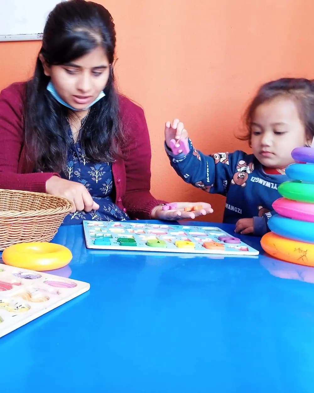 A teacher at work in the classroom