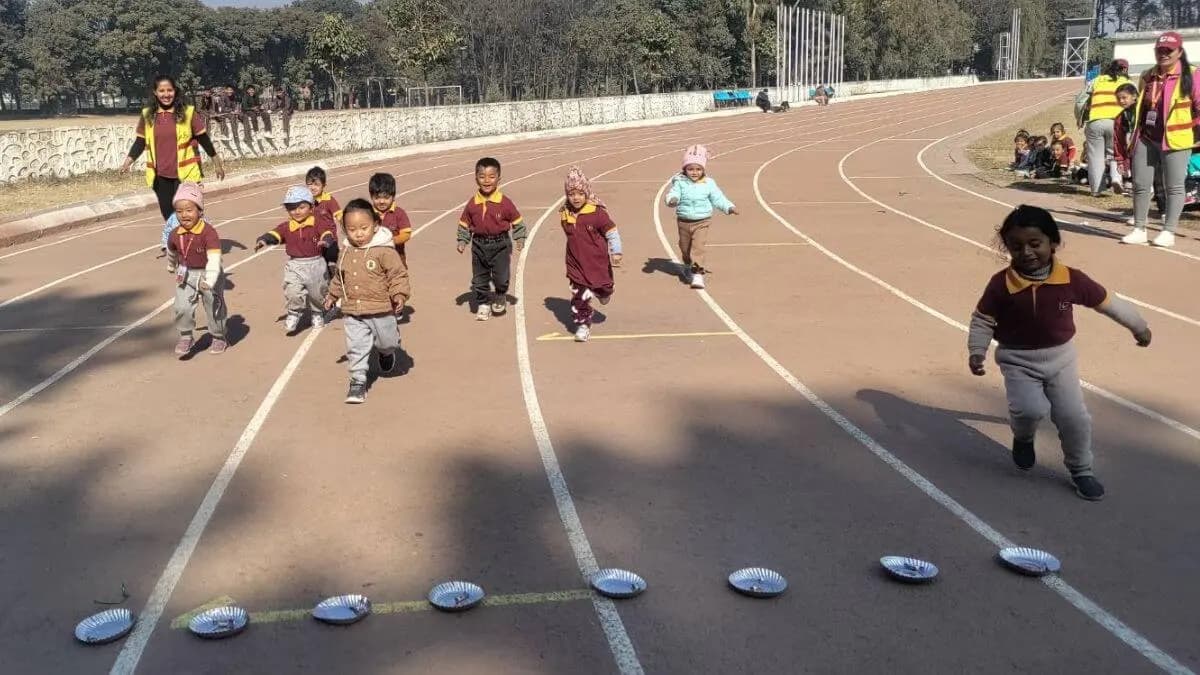 Children playing on Sports Day