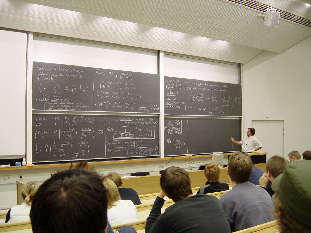 A university lecture in progress